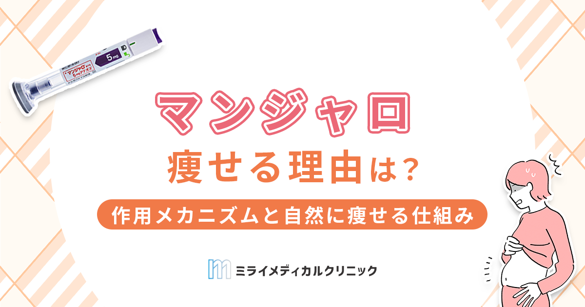 マンジャロで痩せる理由とは？3つの作用メカニズムと自然に痩せる仕組みを解説