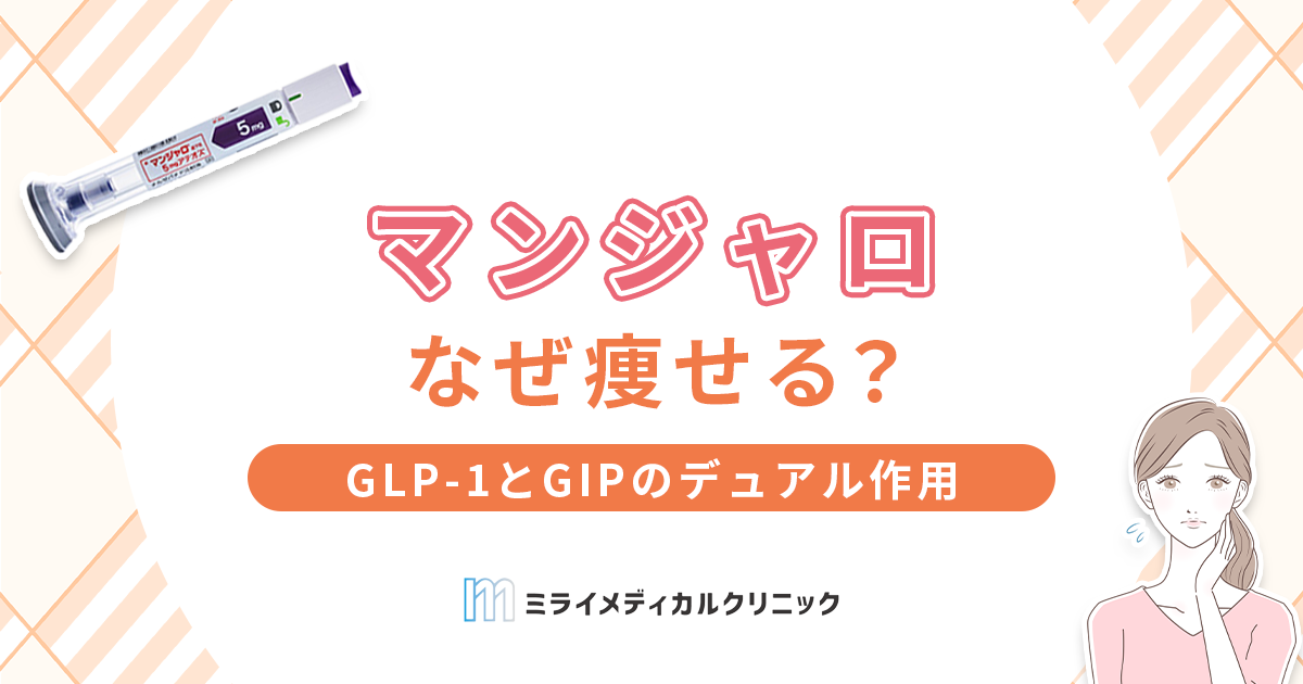 マンジャロはなぜ痩せる？GLP-1とGIPのデュアル作用を詳しく解説