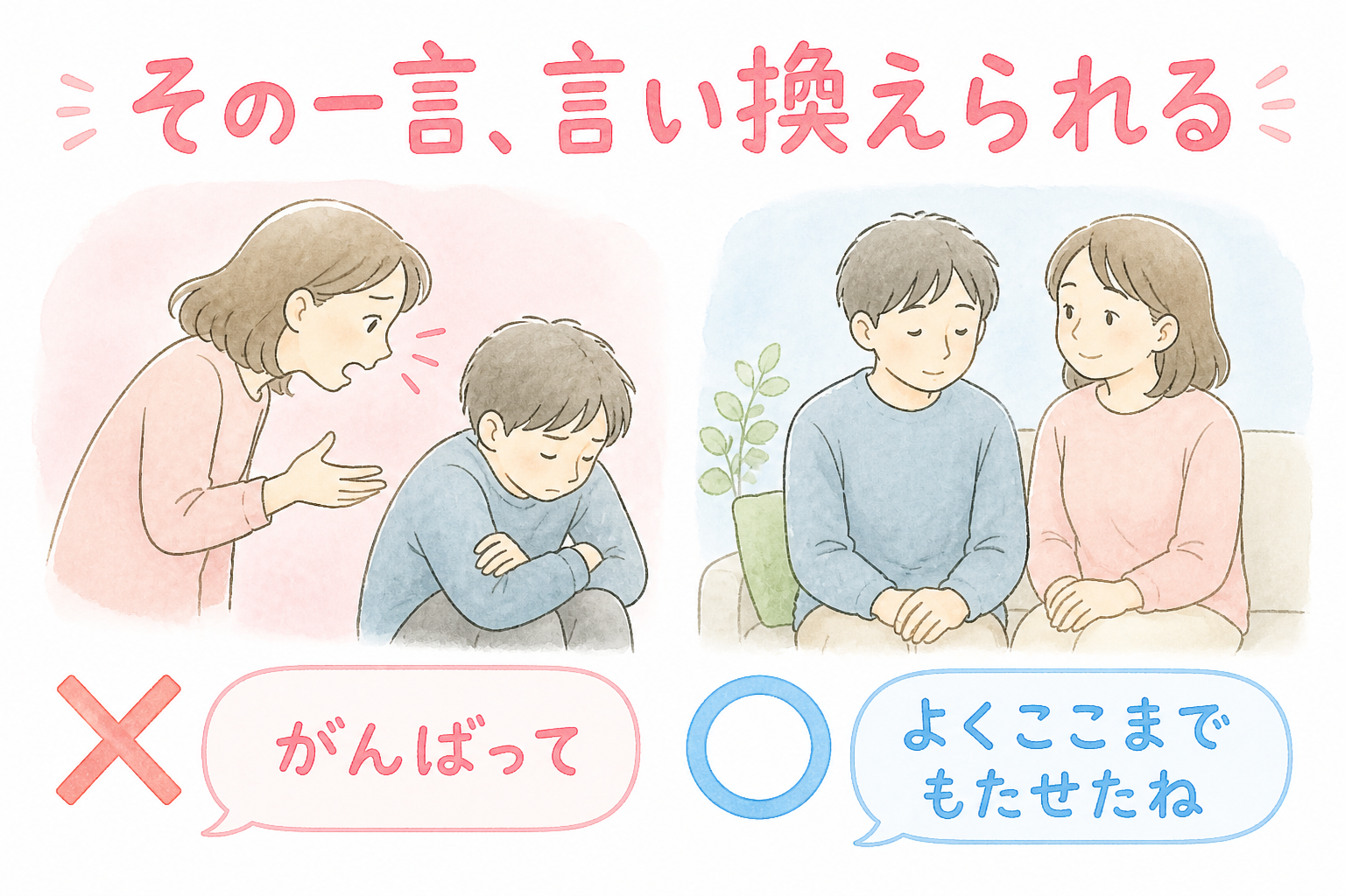 うつ病の人への禁句と言い換えの候補
