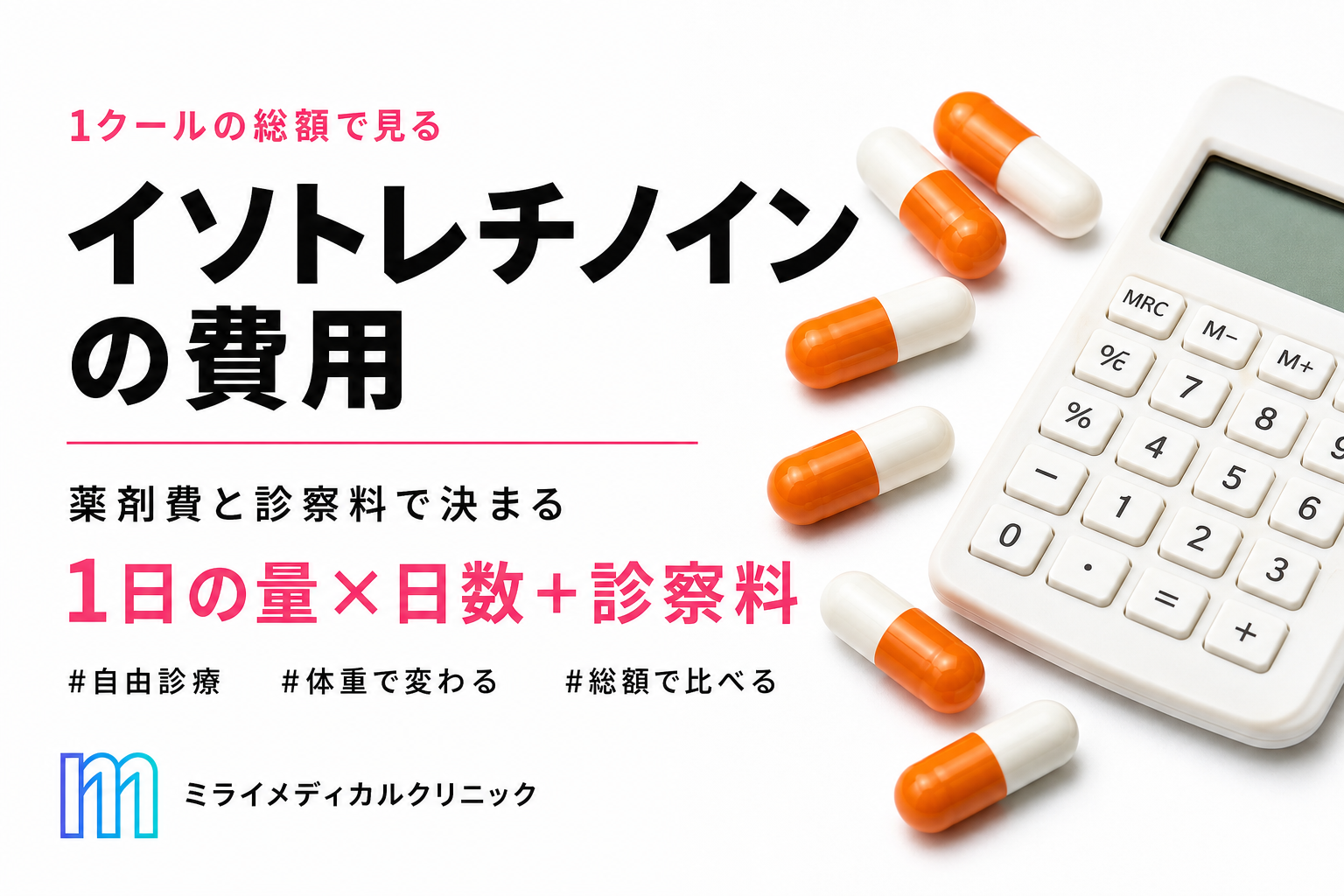 イソトレチノインの費用は何で決まる？1クール総額の出し方と、診察で聞く4つ