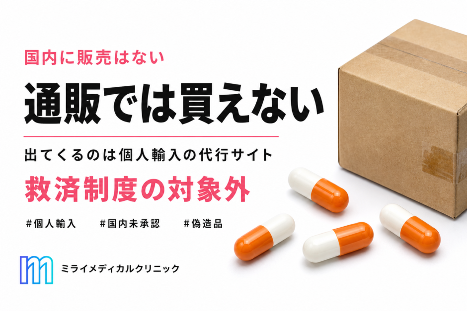 イソトレチノインは通販では買えず、出てくるのは個人輸入の代行サイトで救済制度の対象外だと示す記事のアイキャッチ